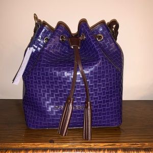 Dooney & Bourke Purple/Brown Bucket Bag New